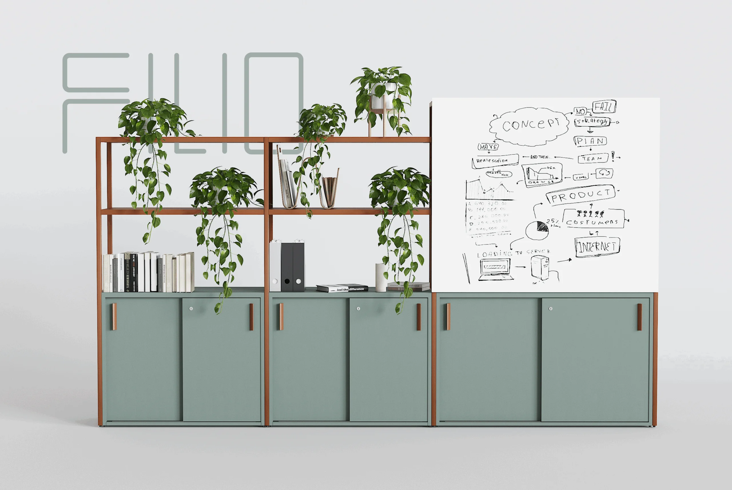Librerie modulari con lavagna