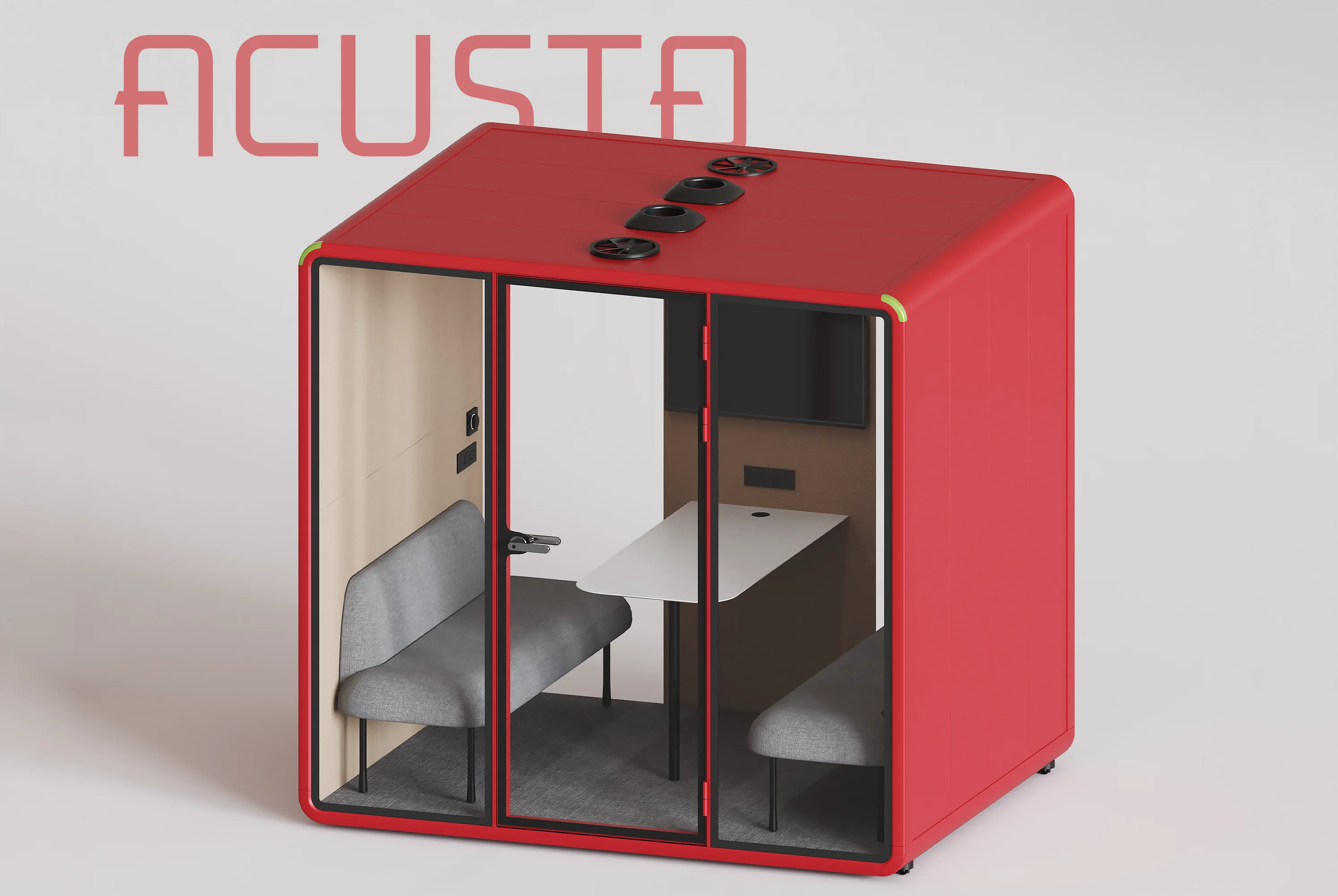 Cabine acustiche per ufficio, modello da 2 a 4 persone