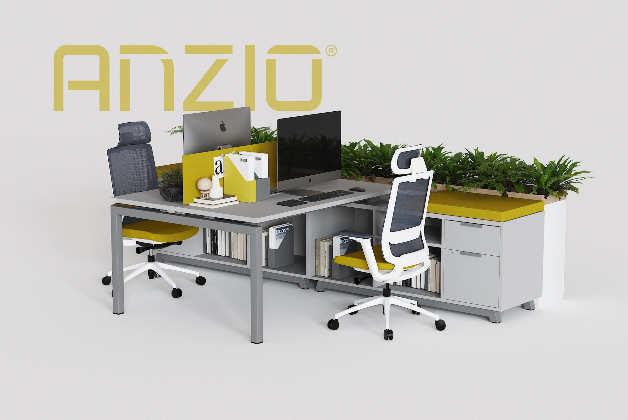 Postazione aperta con credenza