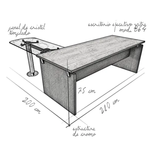 Modelo de escritorio ejecutivo vitra