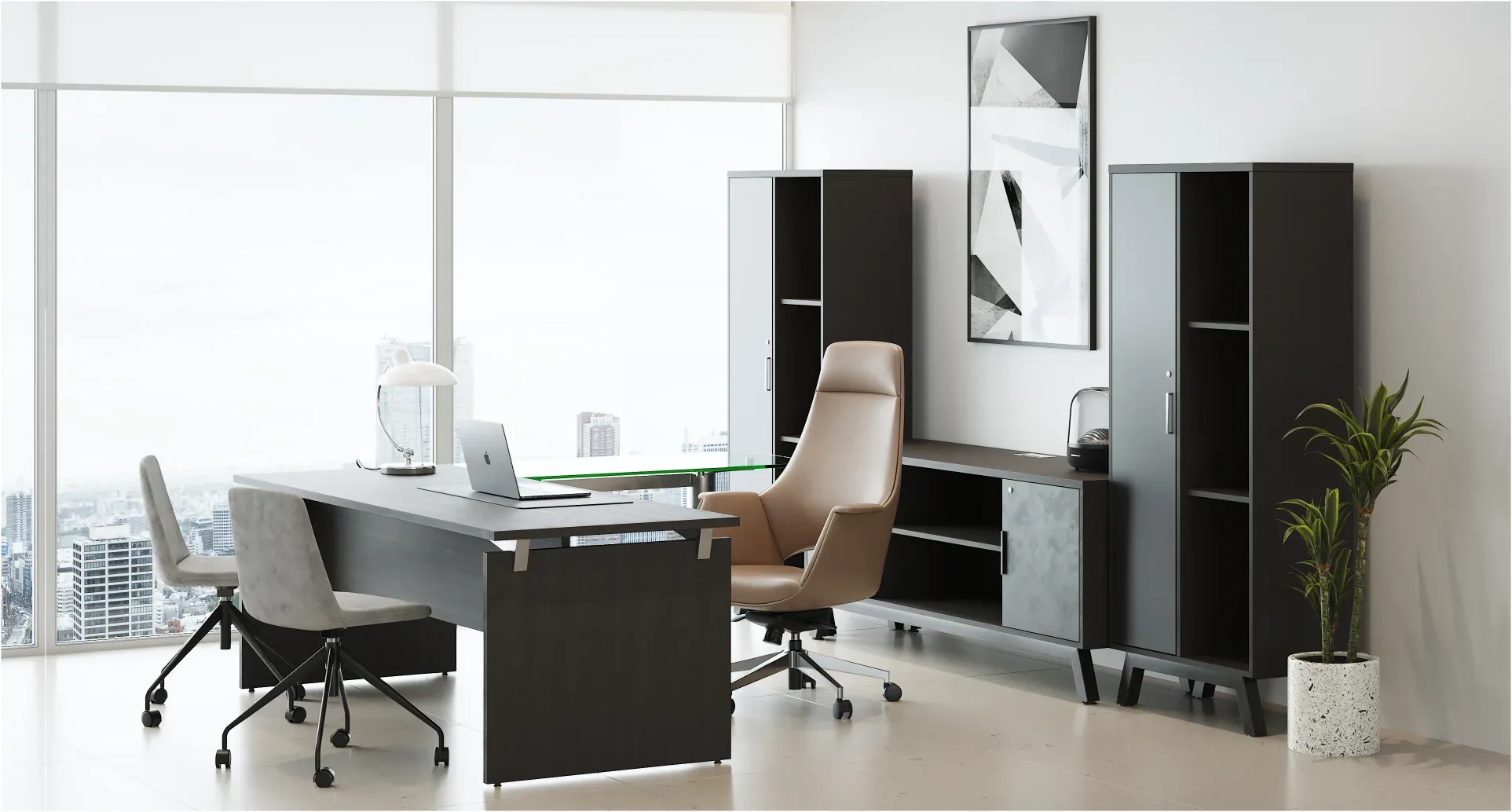 Muebles de oficina estaciones abiertas