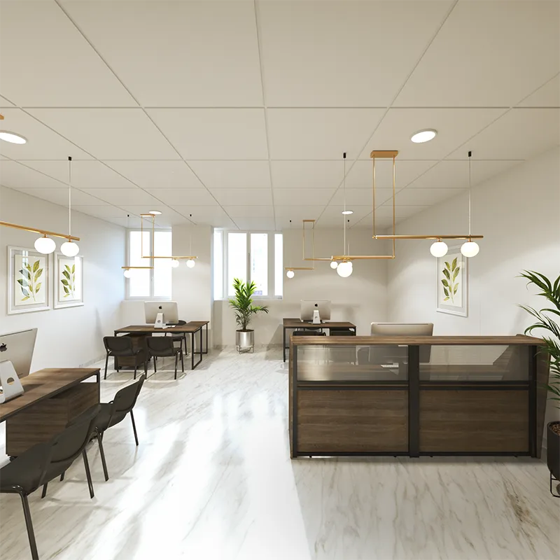 img Renders Ambientados Italia COLECCION ITALIA Recepcion Recta Policarbonato 554 SEVEN Modulo L SV751 SiTT Silla Genova N122