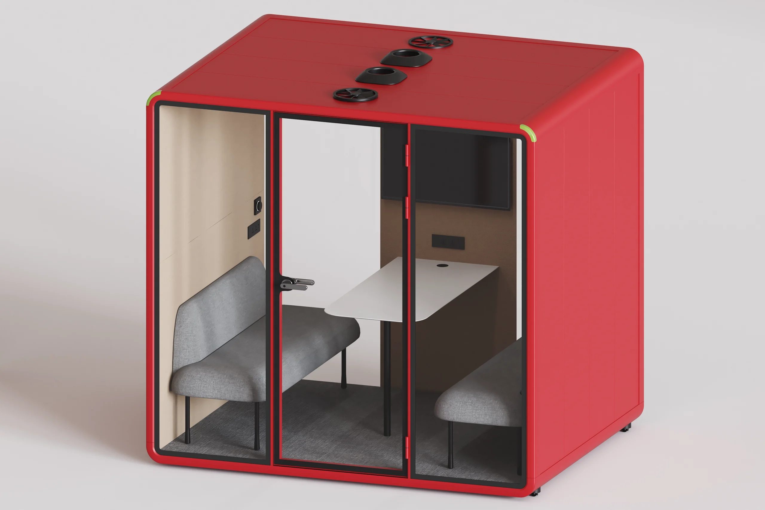 Cabina Acusto L in un'area di lavoro