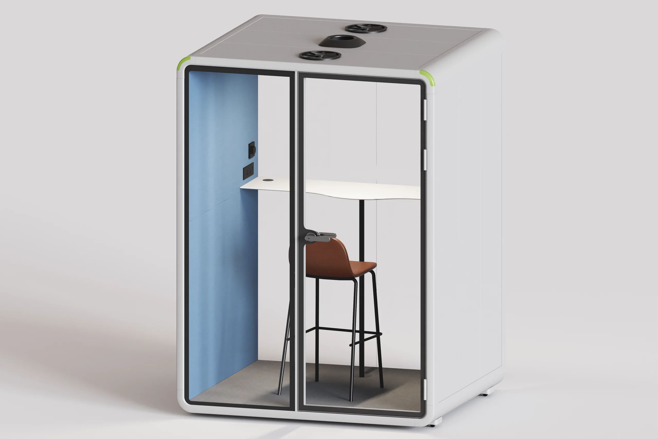 Interno della cabina Acusto modello M