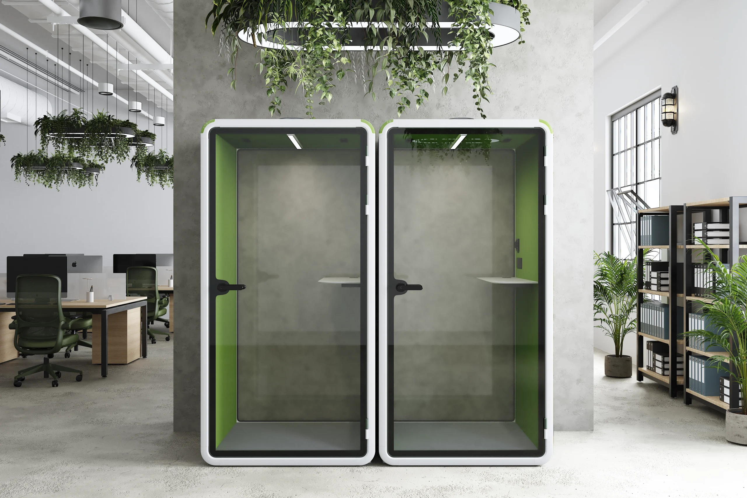 Cabina Acusto modello S in un ufficio open space