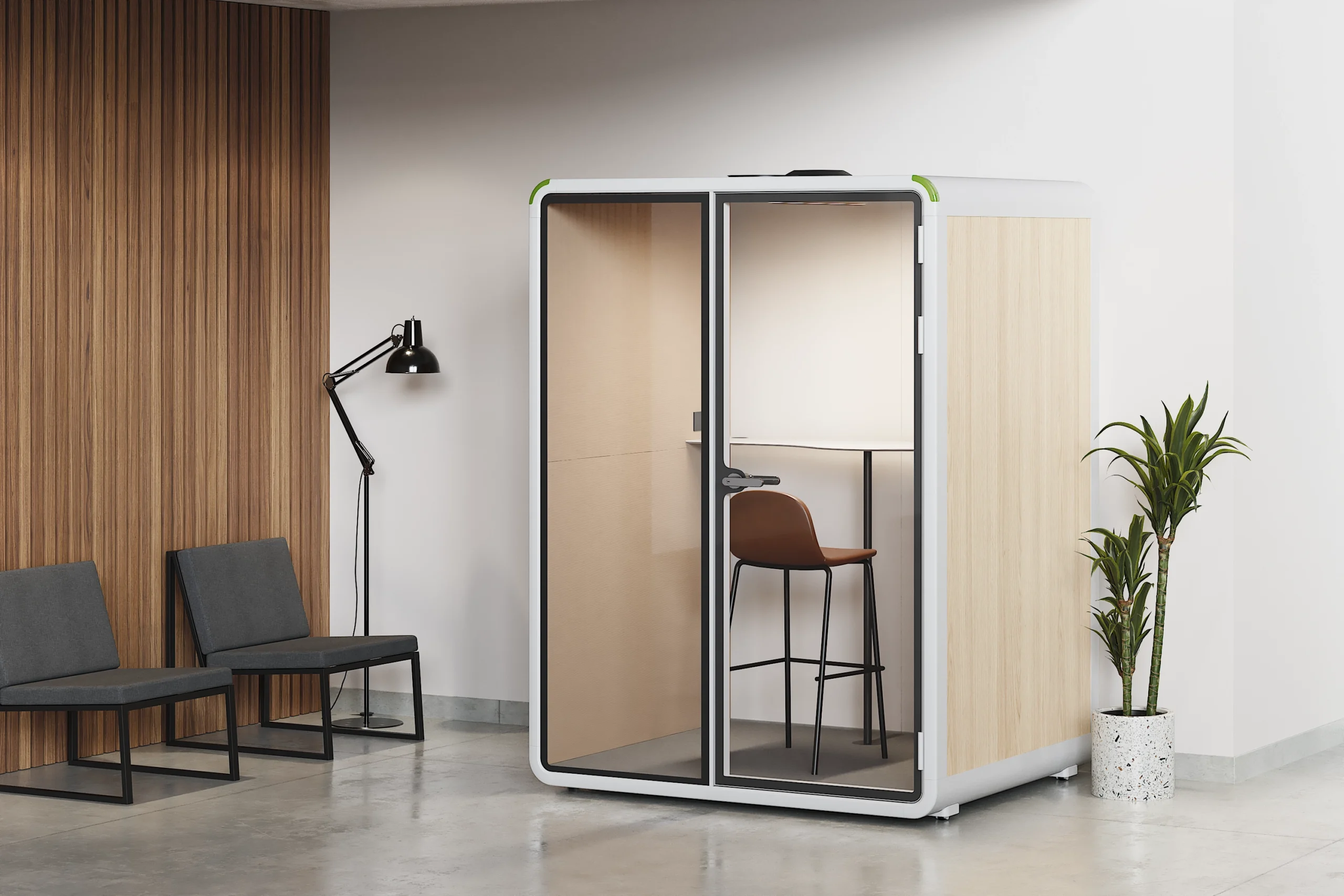 Cabina Acusto modello L per riunioni