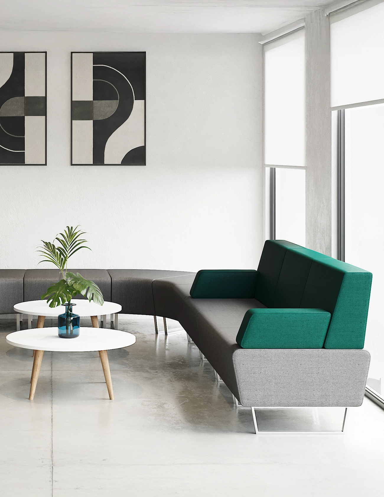 Ambiente con la collezione Attesa