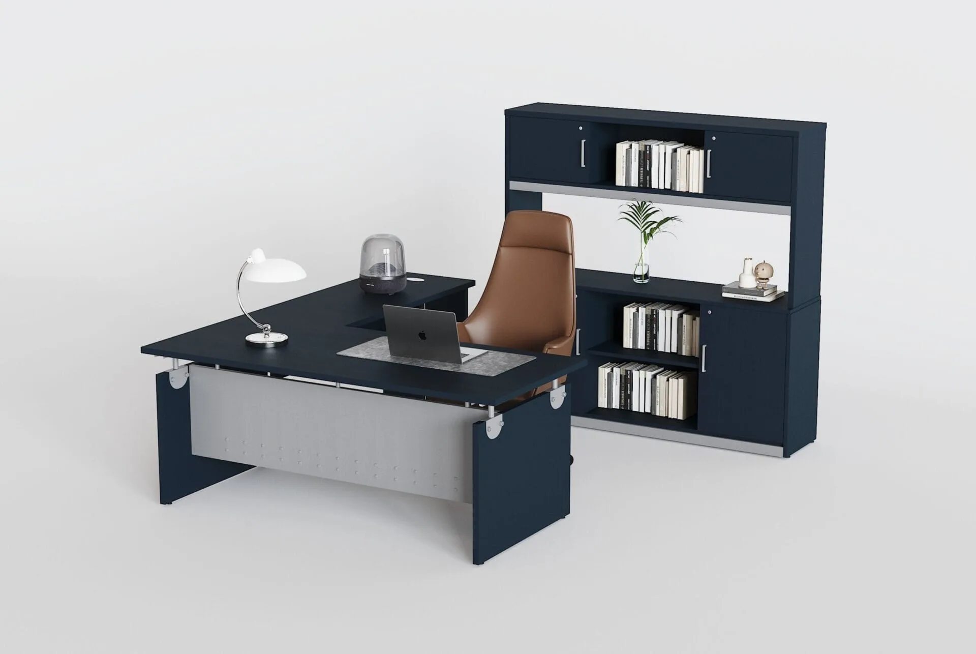 Direzionale con credenza e libreria