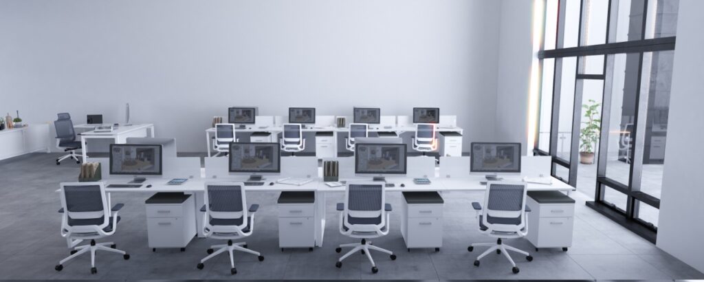 Area empresarialcon Mobiliario de Oficina